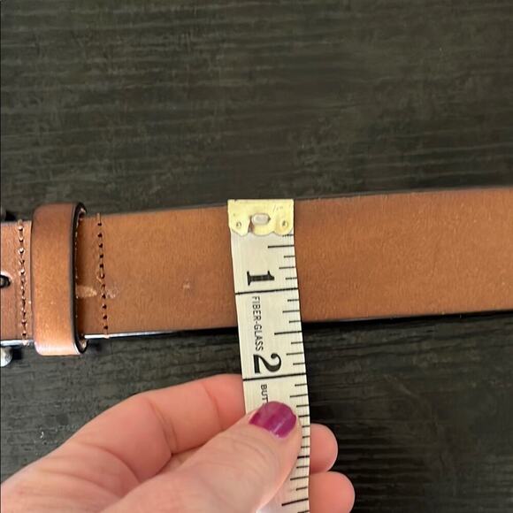 Black Leather Belt with Classic Buckle - Picture 6 of 8